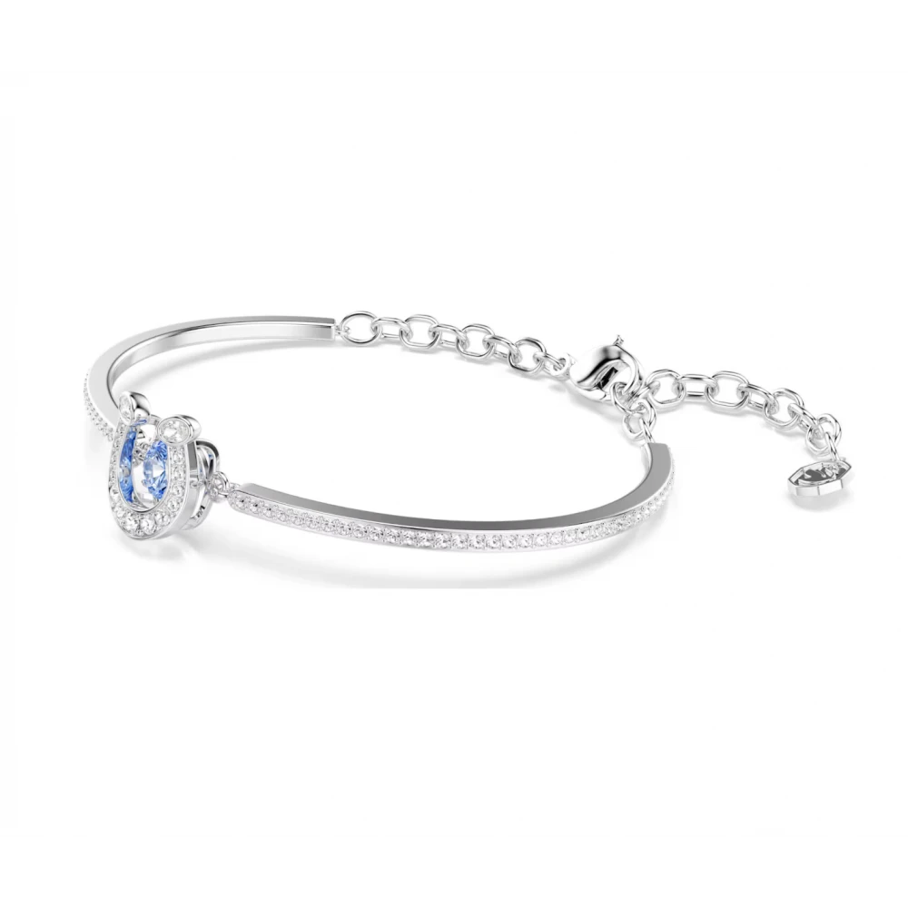 SWAROVSKI Βραχιόλι Symbolica, Pave, Πέταλο, Μπλε, Επιμετάλλωση ροδίου 5736983