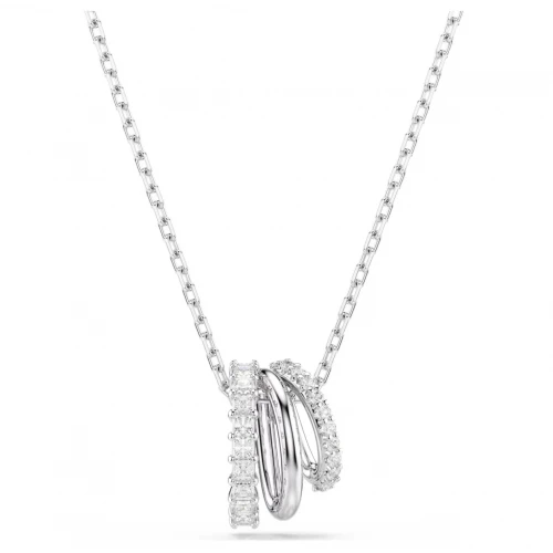 SWAROVSKI Μενταγιόν Hyperbola Στρογγυλή κοπή, Λευκό, Επιμετάλλωση Ροδίου 5737064