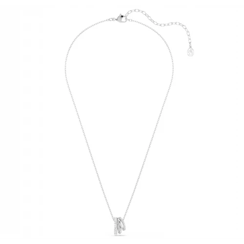 SWAROVSKI Μενταγιόν Hyperbola Στρογγυλή κοπή, Λευκό, Επιμετάλλωση Ροδίου 5737064