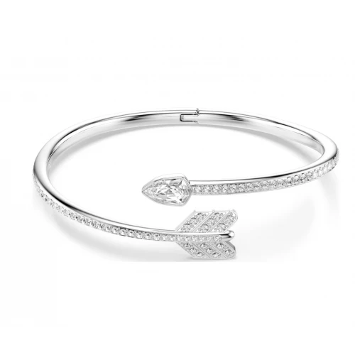 SWAROVSKI Άκαμπτο Βραχιόλι Idyllia, Βέλος, Λευκό, Επιμετάλλωση ροδίου 5737263
