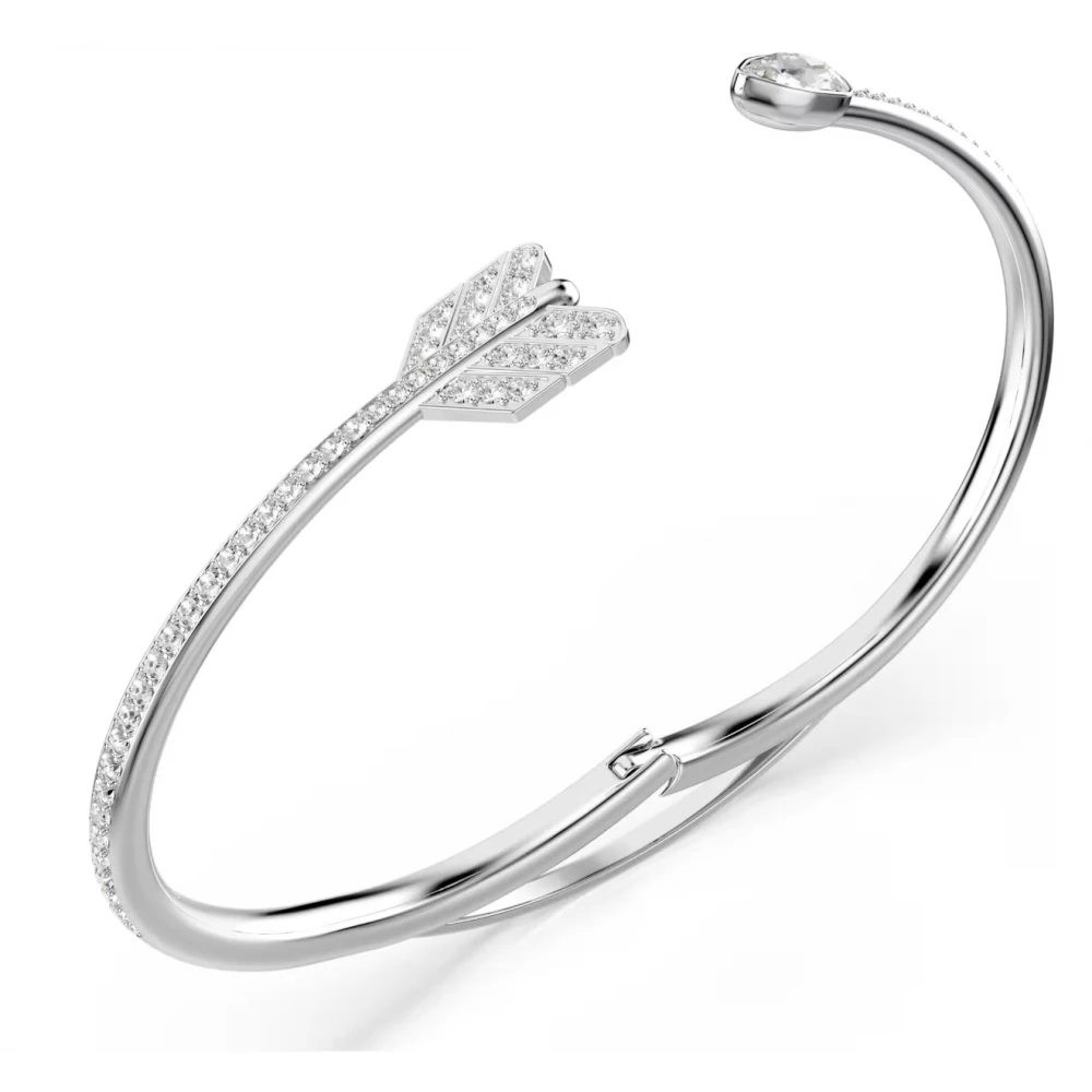 SWAROVSKI Άκαμπτο Βραχιόλι Idyllia, Βέλος, Λευκό, Επιμετάλλωση ροδίου 5737263
