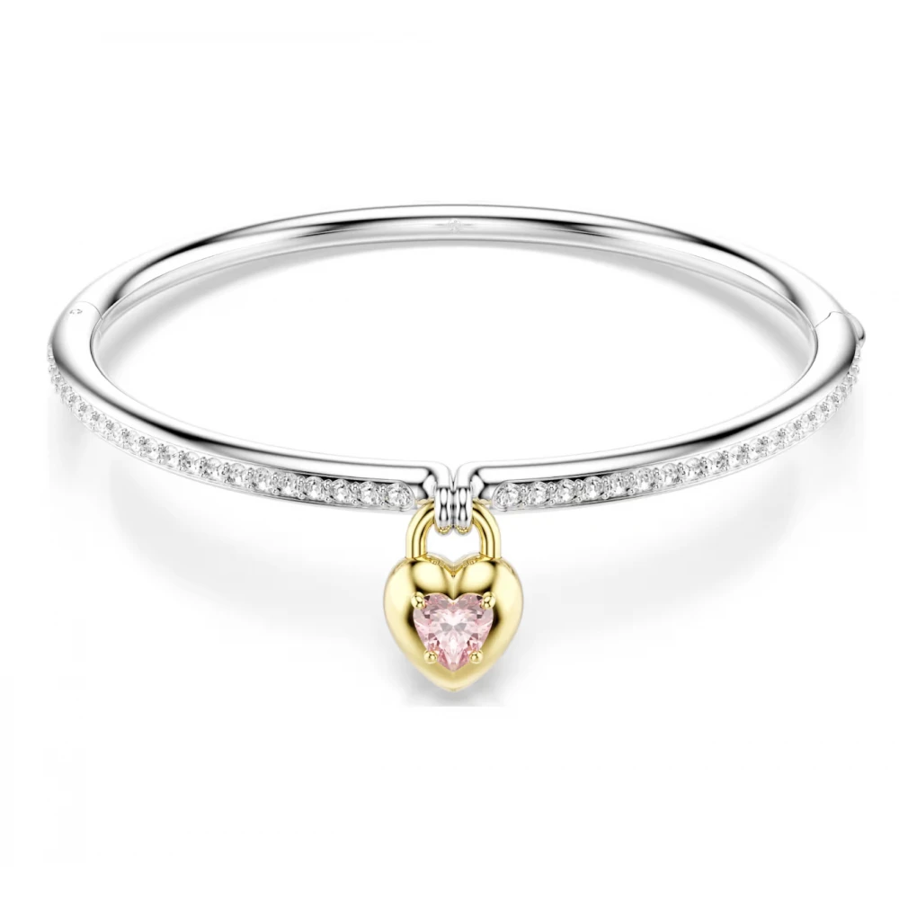 SWAROVSKI Άκαμπτο Βραχιόλι Idyllia, Καρδιά, Ροζ, Διάφορα Μέταλλα 5737266