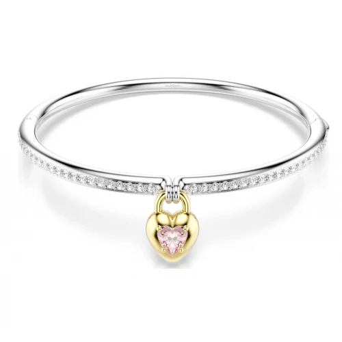 SWAROVSKI Άκαμπτο Βραχιόλι Idyllia, Καρδιά, Ροζ, Διάφορα Μέταλλα 5737266