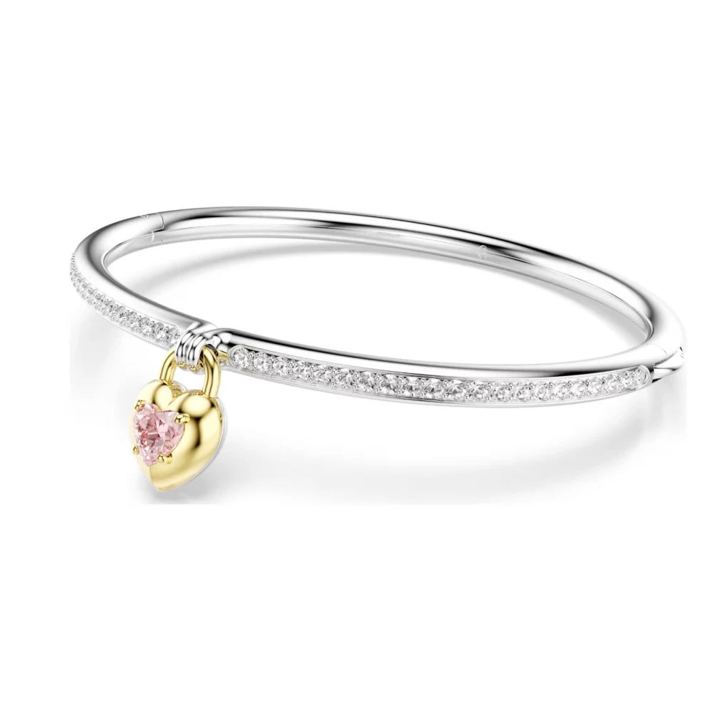 SWAROVSKI Άκαμπτο Βραχιόλι Idyllia, Καρδιά, Ροζ, Διάφορα Μέταλλα 5737266