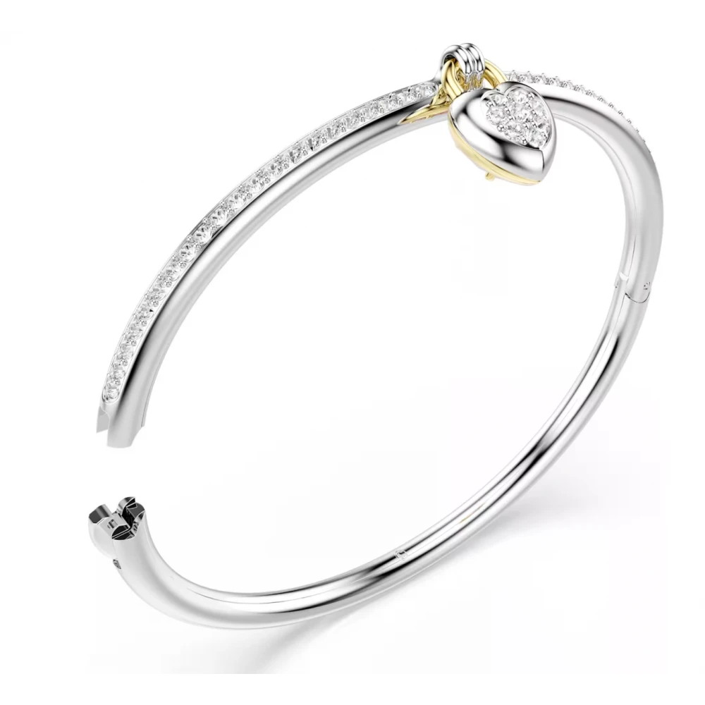 SWAROVSKI Άκαμπτο Βραχιόλι Idyllia, Καρδιά, Ροζ, Διάφορα Μέταλλα 5737266