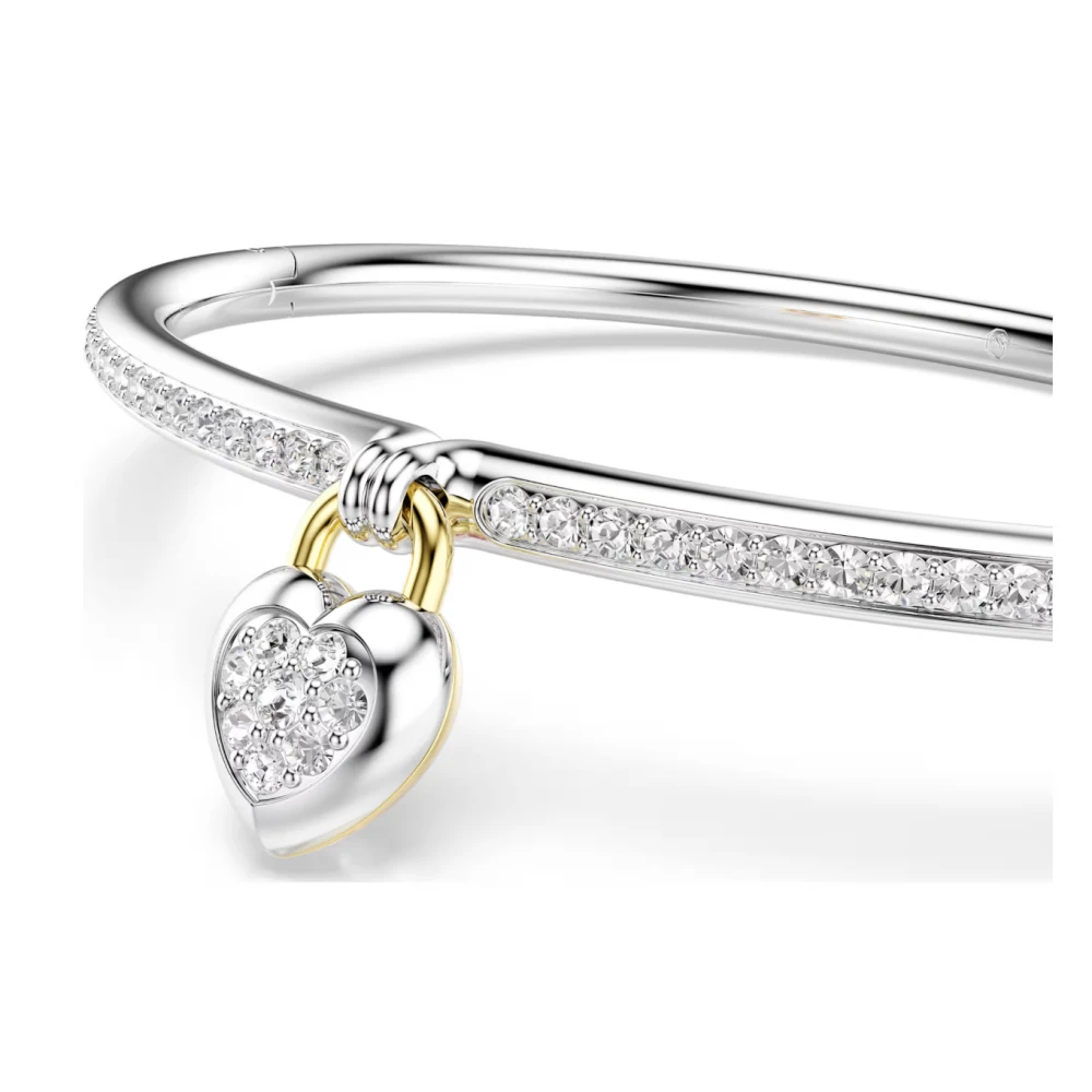 SWAROVSKI Άκαμπτο Βραχιόλι Idyllia, Καρδιά, Ροζ, Διάφορα Μέταλλα 5737266