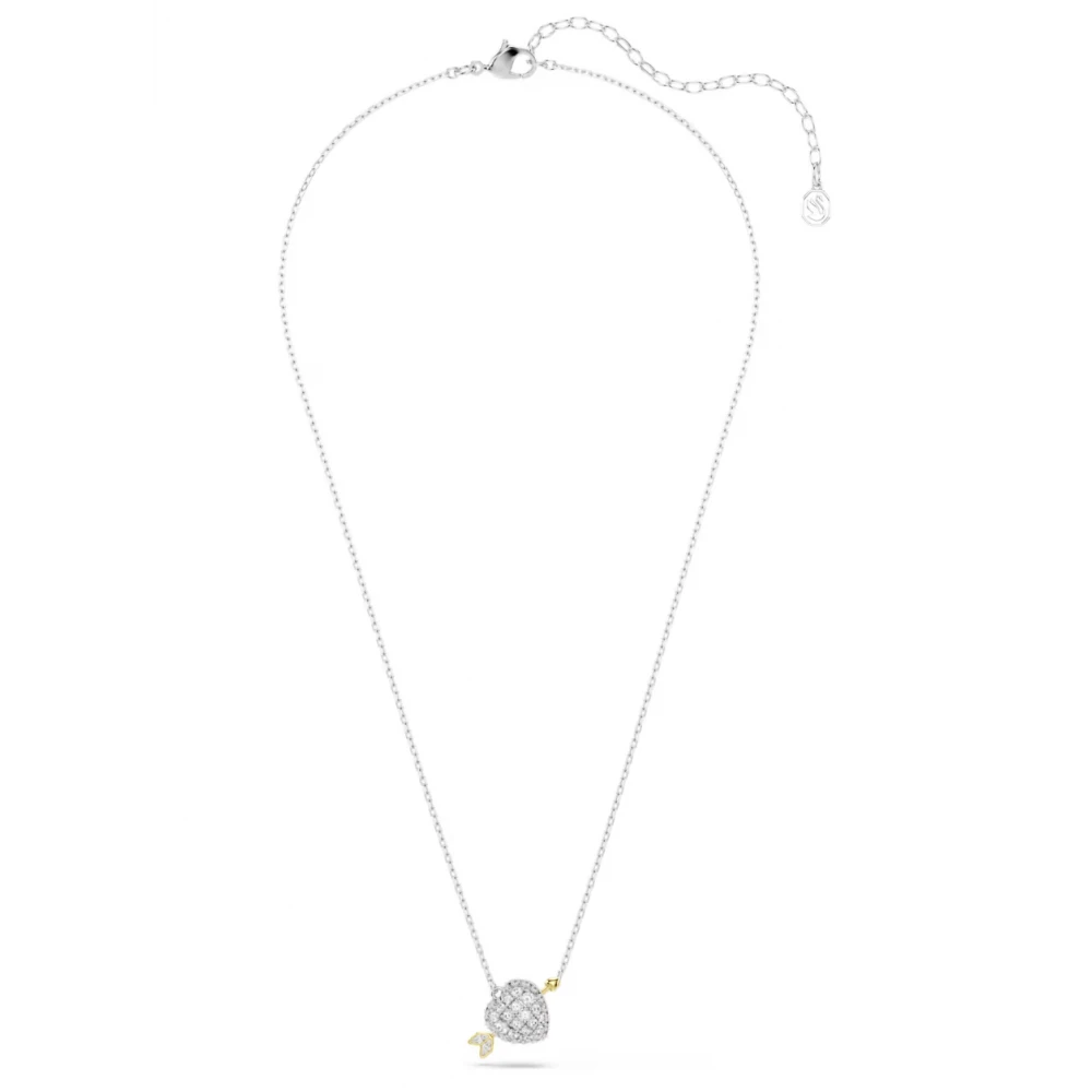 SWAROVSKI Idyllia Μενταγιόν με αλυσίδα, Λευκό, Μίξη Κοπών, Καρδιά με Βέλος, Διάφορα Μέταλλα 5737291