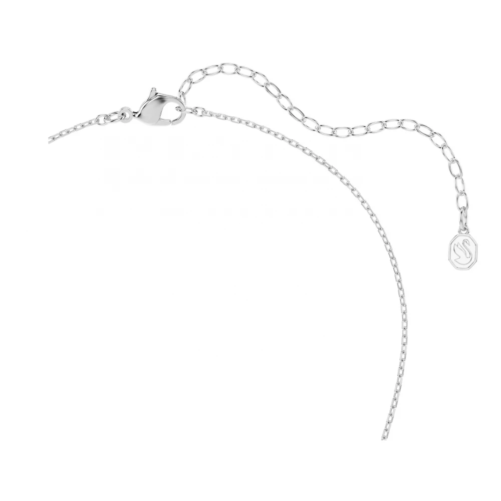 SWAROVSKI Idyllia Μενταγιόν με αλυσίδα, Λευκό, Μίξη Κοπών, Καρδιά με Βέλος, Διάφορα Μέταλλα 5737291