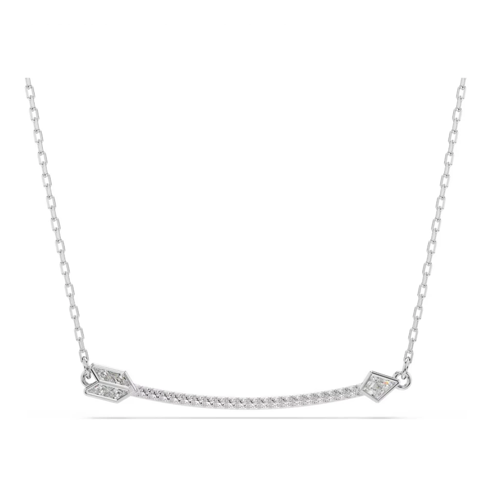 SWAROVSKI Idyllia Μενταγιόν με αλυσίδα, Λευκό, Μίξη Κοπών, Βέλος, Επιροδιωμένο 5737293