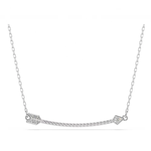 SWAROVSKI Idyllia Μενταγιόν με αλυσίδα, Λευκό, Μίξη Κοπών, Βέλος, Επιροδιωμένο 5737293