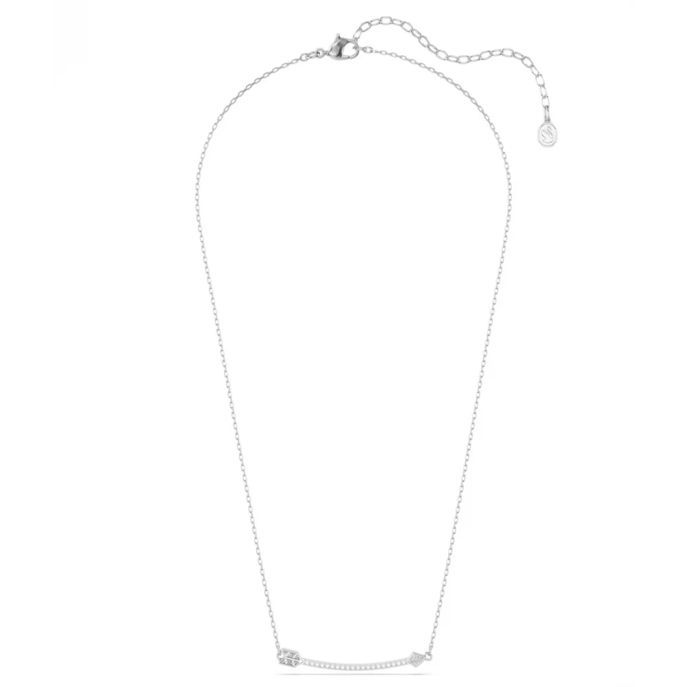 SWAROVSKI Idyllia Μενταγιόν με αλυσίδα, Λευκό, Μίξη Κοπών, Βέλος, Επιροδιωμένο 5737293