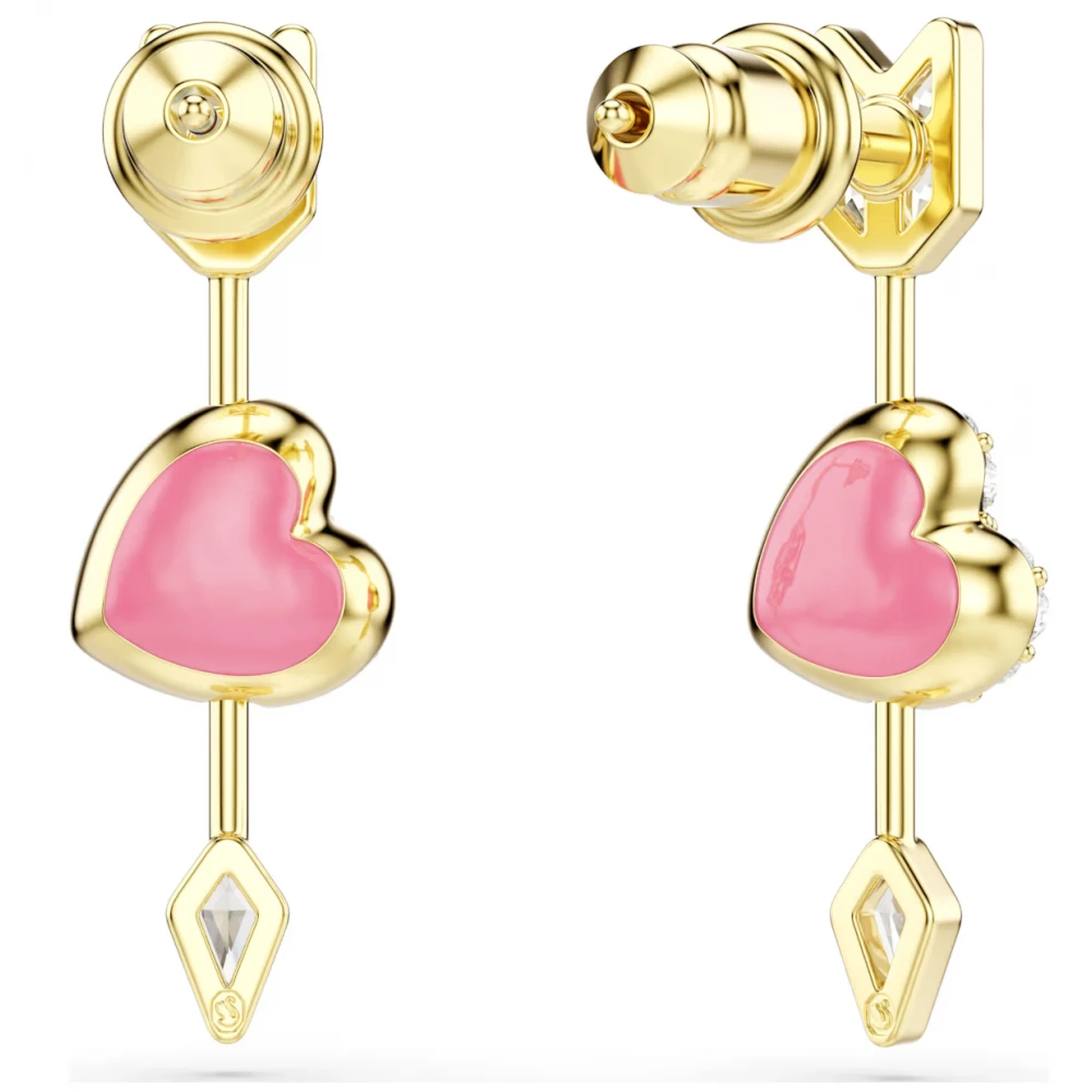 SWAROVSKI Σκουλαρίκια-σταγόνα Idyllia Μείξη κοπών, Λευκά, Επιμετάλλωση σε Χρυσό Τόνο 5737295