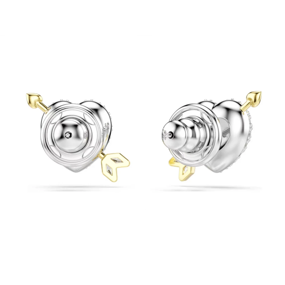 SWAROVSKI Σκουλαρίκια Idyllia Μείξη κοπών, Λευκά, Καρδιά με Βέλος, Διάφορα Μέταλλα 5737298