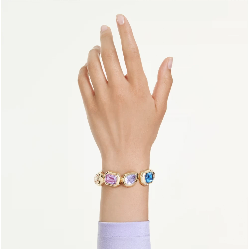 SWAROVSKI Gema Βραχιόλι Χειροπέδα, Μίξη Κοπών, Πολύχρωμο, Επιμετάλλωση σε Χρυσό Τόνο 5737441