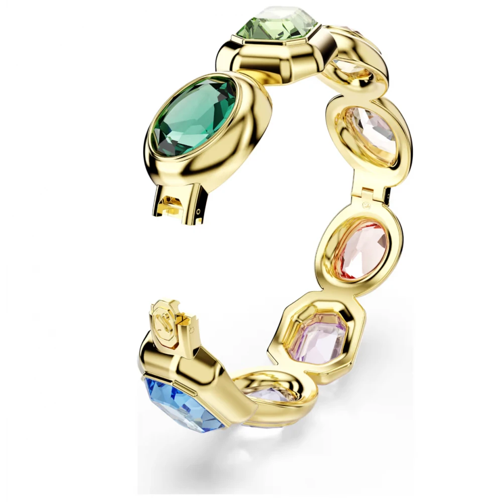 SWAROVSKI Gema Βραχιόλι Χειροπέδα, Μίξη Κοπών, Πολύχρωμο, Επιμετάλλωση σε Χρυσό Τόνο 5737441