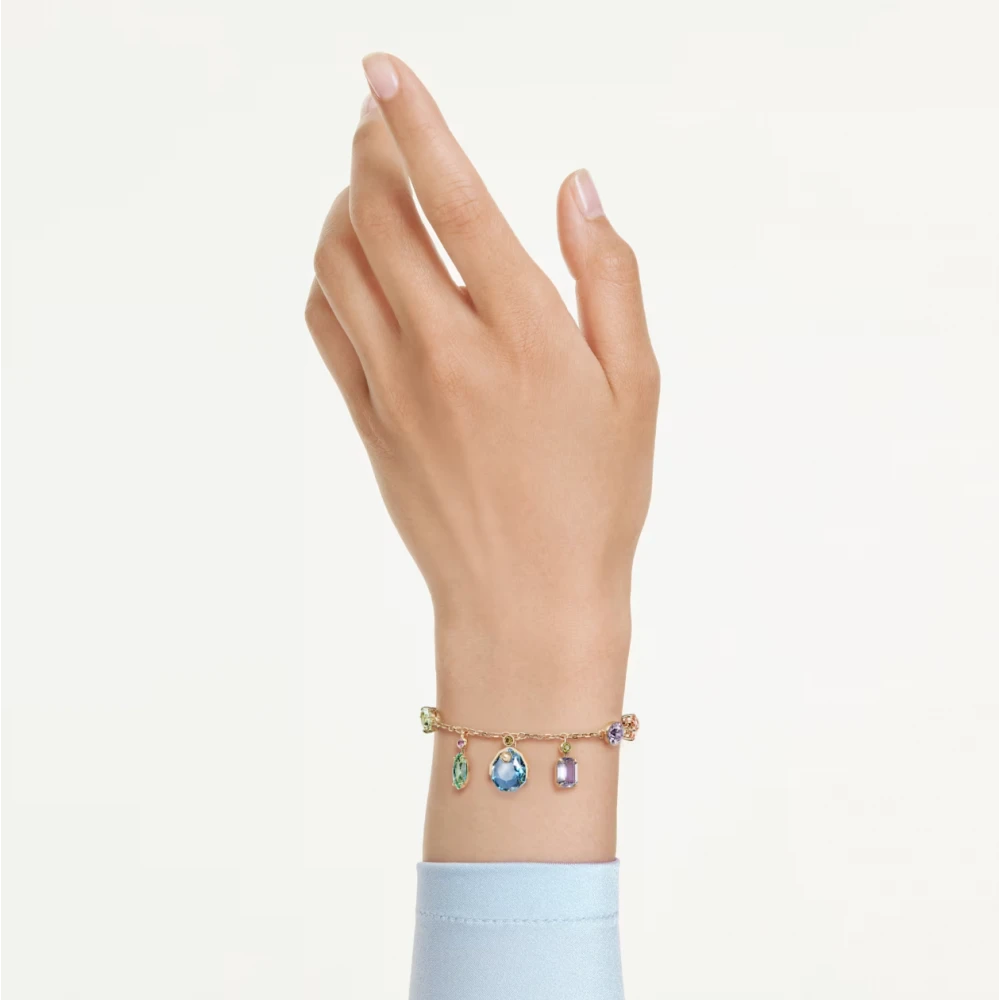 SWAROVSKI Gema Βραχιόλι, Μίξη Κοπών, Πολύχρωμο, Επιμετάλλωση σε Χρυσό Τόνο 5737442