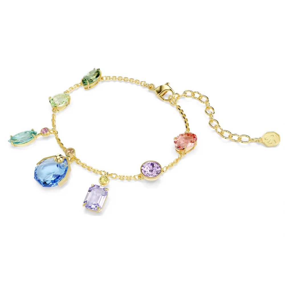 SWAROVSKI Gema Βραχιόλι, Μίξη Κοπών, Πολύχρωμο, Επιμετάλλωση σε Χρυσό Τόνο 5737442