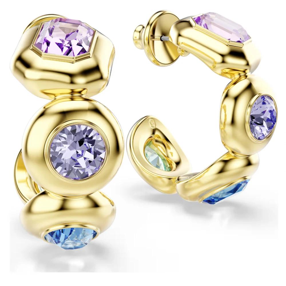 SWAROVSKI Gema Σκουλαρίκια Πολύχρωμα, Μίξη Κοπών, Επιμετάλλωση σε Χρυσό Τόνο 5737444