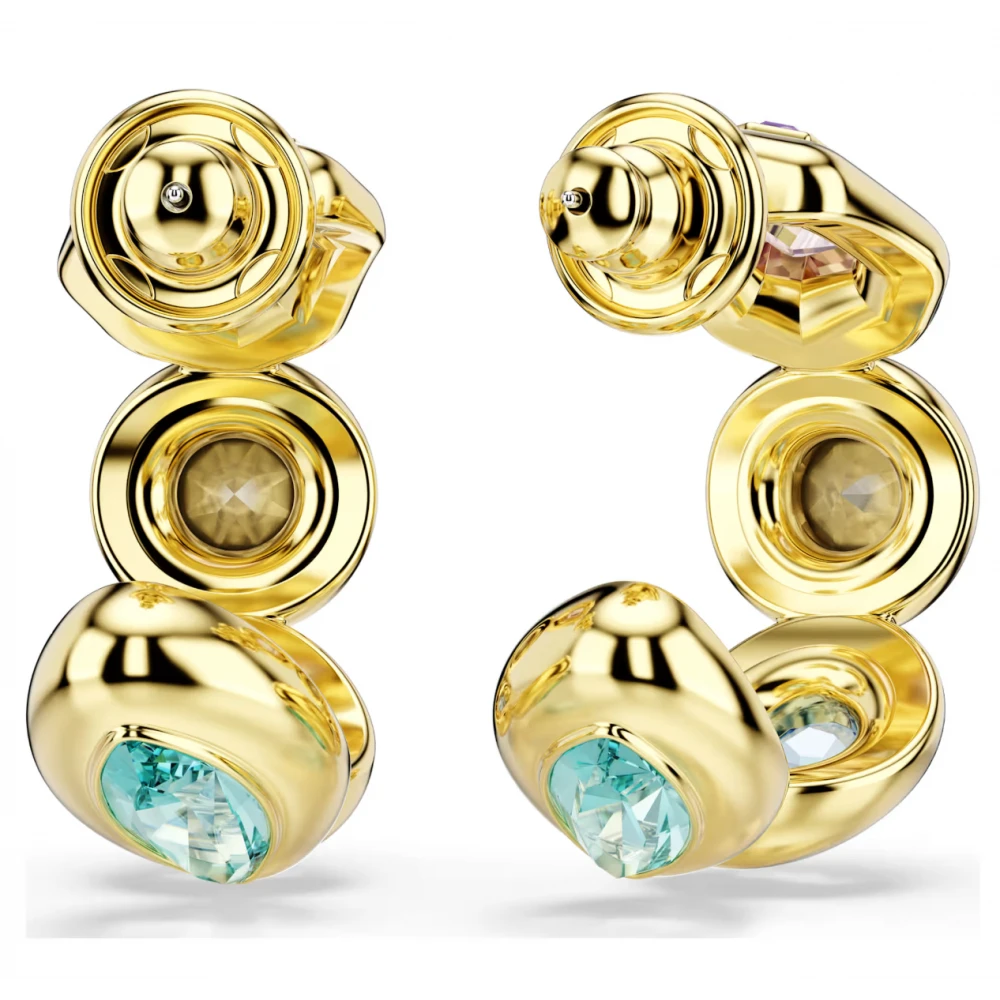 SWAROVSKI Gema Σκουλαρίκια Πολύχρωμα, Μίξη Κοπών, Επιμετάλλωση σε Χρυσό Τόνο 5737444