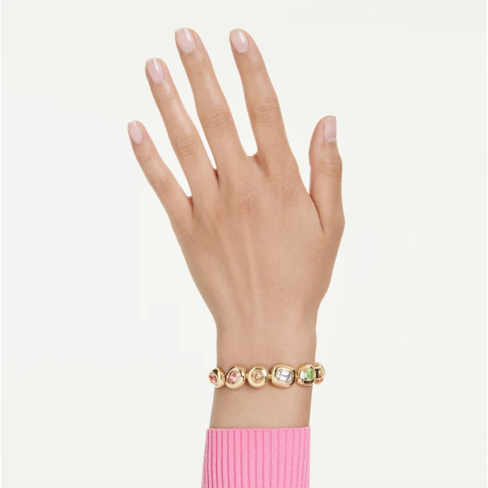 SWAROVSKI Gema Βραχιόλι Άκαμπτο, Μίξη Κοπών, Πολύχρωμο, Επιμετάλλωση σε Χρυσό Τόνο 5737447