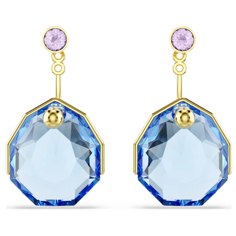 SWAROVSKI Gema Σκουλαρίκια Μπλε, Επιμετάλλωση σε Χρυσό Τόνο 5737449