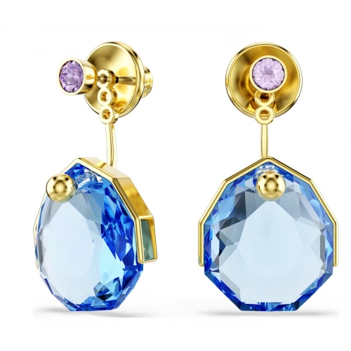 SWAROVSKI Gema Σκουλαρίκια Μπλε, Επιμετάλλωση σε Χρυσό Τόνο 5737449