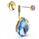 SWAROVSKI Gema Σκουλαρίκια Μπλε, Επιμετάλλωση σε Χρυσό Τόνο 5737449