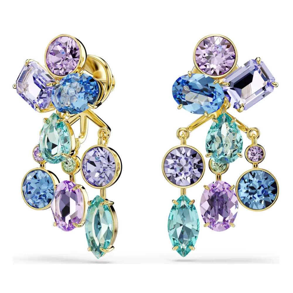 SWAROVSKI Gema Σκουλαρίκια Πολύχρωμα, Μίξη Κοπών, Επιμετάλλωση σε Χρυσό Τόνο 5737450