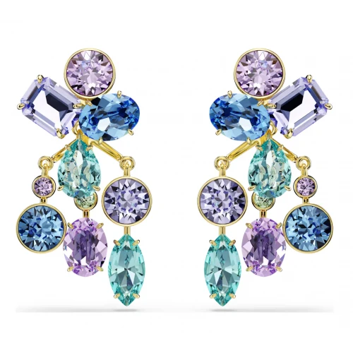 SWAROVSKI Gema Σκουλαρίκια Πολύχρωμα, Μίξη Κοπών, Επιμετάλλωση σε Χρυσό Τόνο 5737450