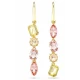 SWAROVSKI Gema Ασύμμετρα Σκουλαρίκια Ροζ, Μίξη Κοπών, Επιμετάλλωση σε Χρυσό Τόνο 5737454