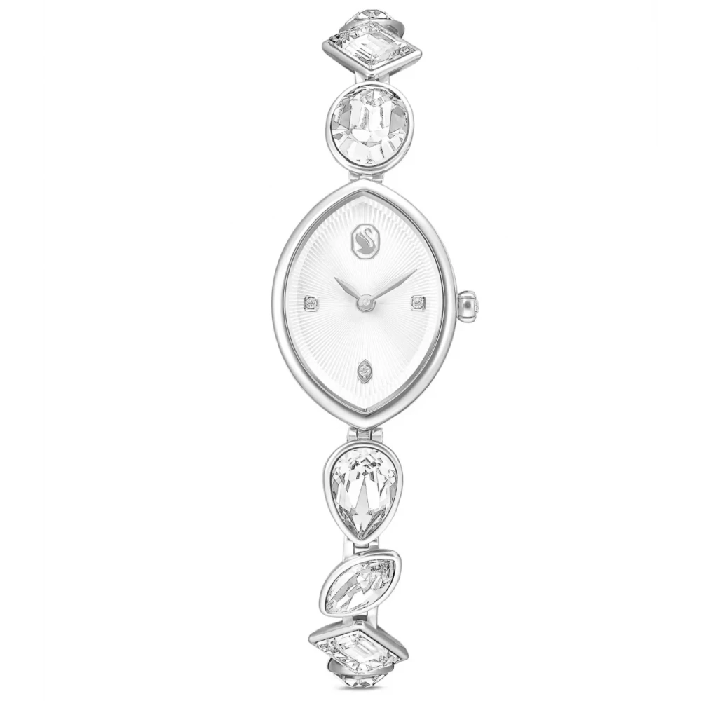 SWAROVSKI Ρολόι Gema Κρυστάλλινο μπρασελέ, Ασημί τόνος, Ανοξείδωτο ατσάλι, 5737955