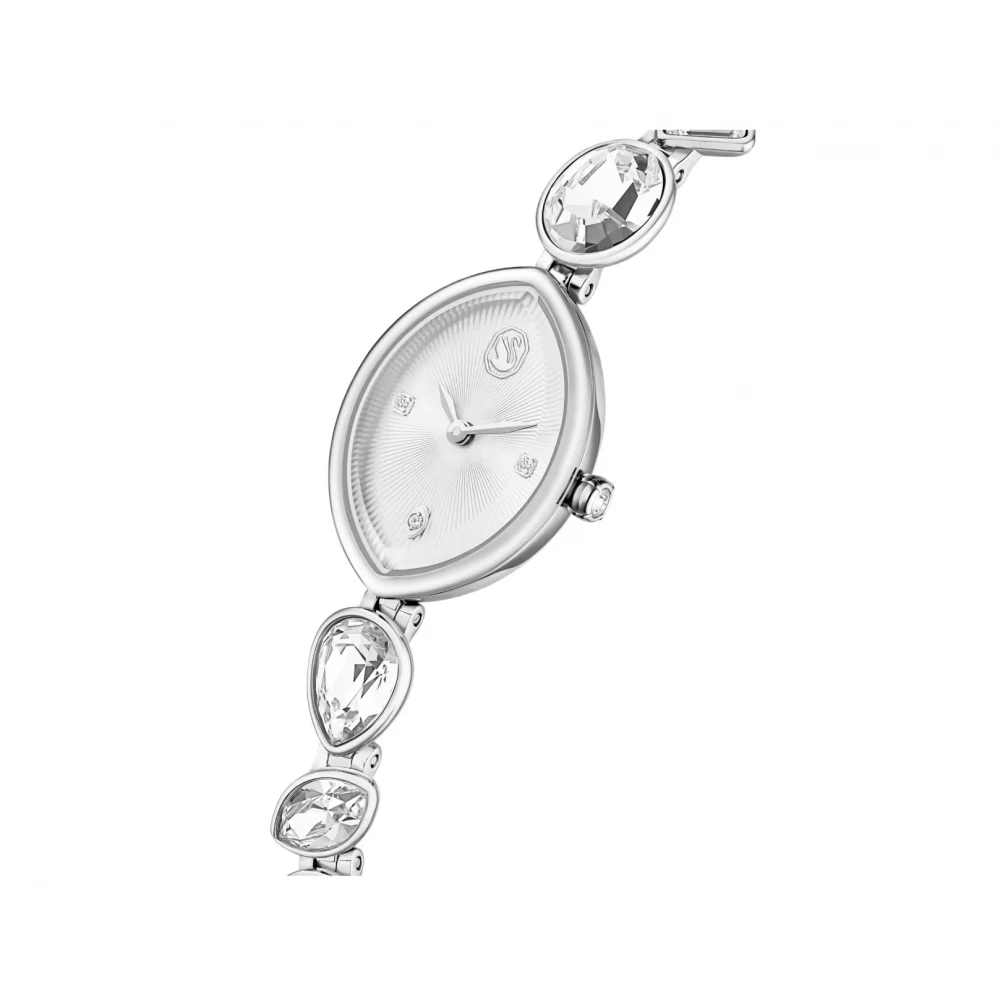SWAROVSKI Ρολόι Gema Κρυστάλλινο μπρασελέ, Ασημί τόνος, Ανοξείδωτο ατσάλι, 5737955