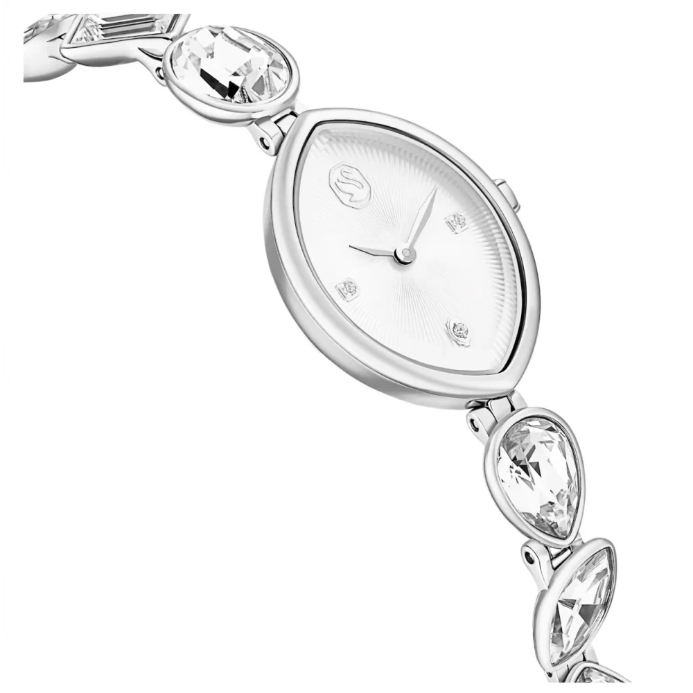 SWAROVSKI Ρολόι Gema Κρυστάλλινο μπρασελέ, Ασημί τόνος, Ανοξείδωτο ατσάλι, 5737955