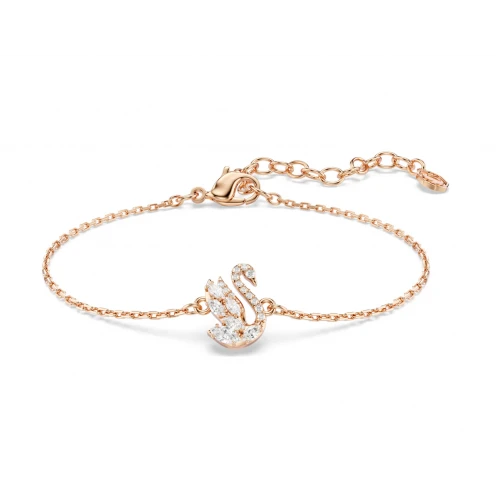 SWAROVSKI, βραχιόλι Swarovski, Swan, Κύκνος, Λευκό, Επιμετάλλωση σε ροζ-χρυσό τόνο 5738202