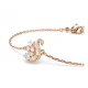 SWAROVSKI, βραχιόλι Swarovski, Swan, Κύκνος, Λευκό, Επιμετάλλωση σε ροζ-χρυσό τόνο 5738202