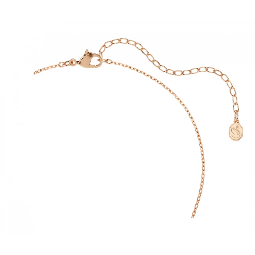 SWAROVSKI Swan Μενταγιόν με Αλυσίδα, Λευκό, Μίξη Κοπών, Επιμετάλλωση σε Ροζ-Χρυσό Τόνο 5738203