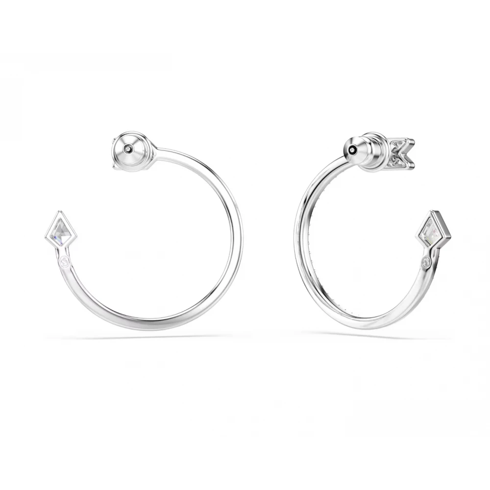 SWAROVSKI Κρίκοι Idyllia Μείξη κοπών, Βέλος, Λευκά, Επιμετάλλωση ροδίου 5741522