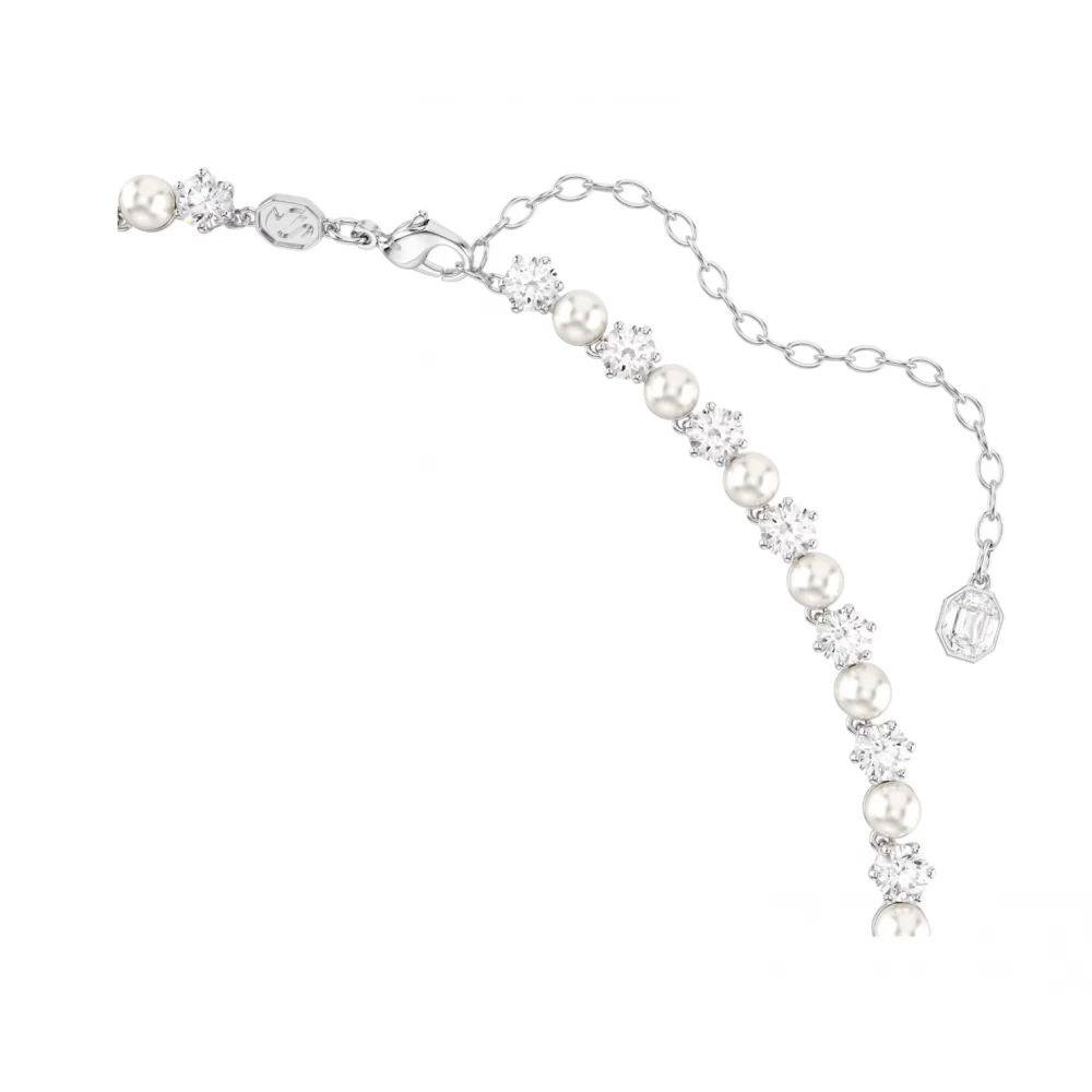 SWAROVSKI Matrix Set, Crystal pearl, Στρογγυλή κοπή, Λευκό, Επιροδιωμένο 5742040