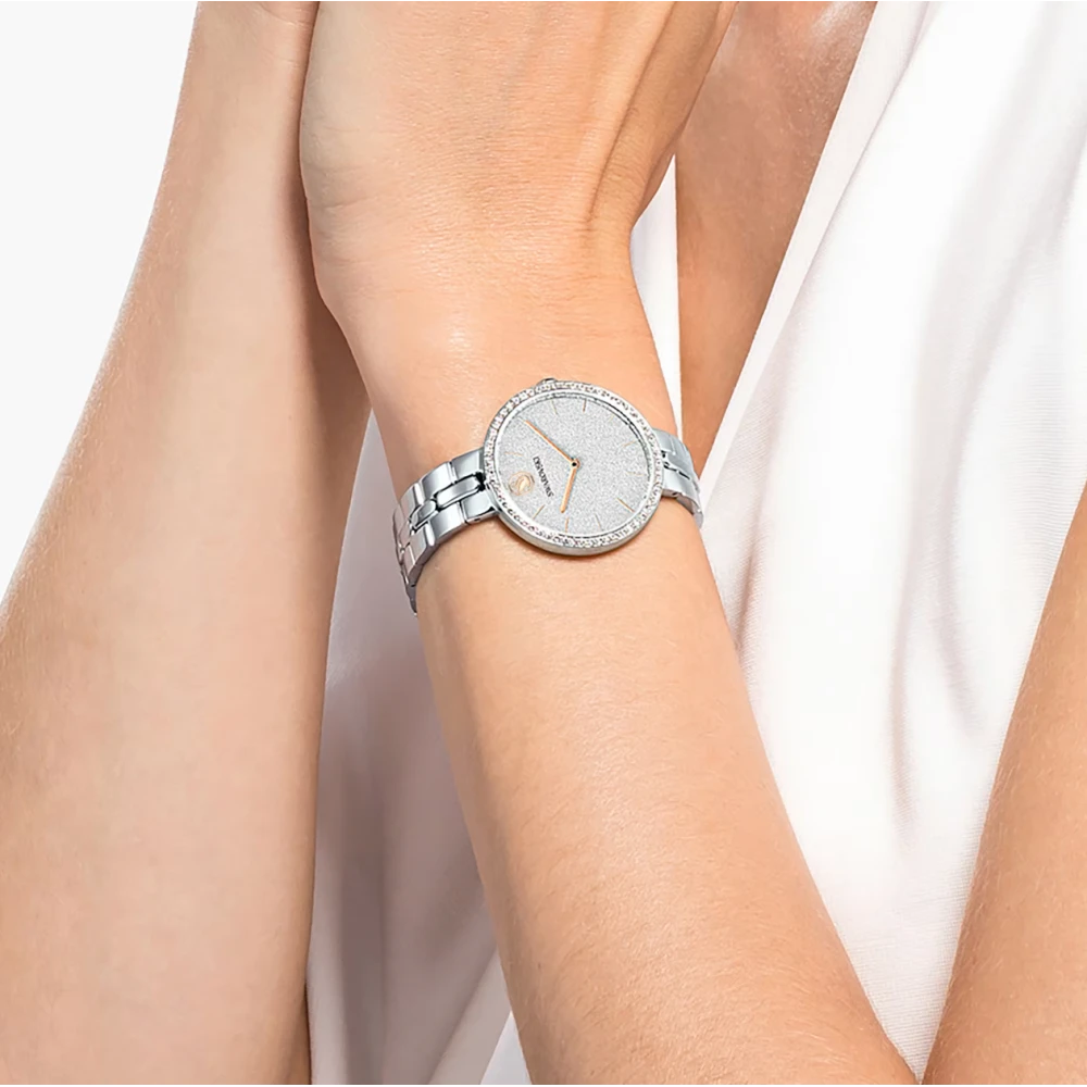 SWAROVSKI Cosmopolitan Ρολόι Ελβετικής Κατασκευής με Μπρασελέ από Ανοξείδωτο Ατσάλι σε Ασημί Τόνο 5742475