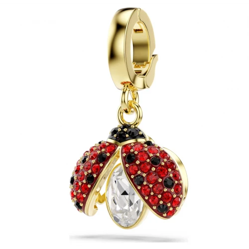 SWAROVSKI Γούρι Idyllia, Πασχαλίτσα, Μίξη Κοπών, Κόκκινο, Επιμετάλλωση σε Χρυσό Τόνο 5743138