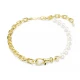 SWAROVSKI Κολιέ Idyllia Crystal Pearl, Λευκό, Επιμετάλλωση σε χρυσό τόνο 5743993