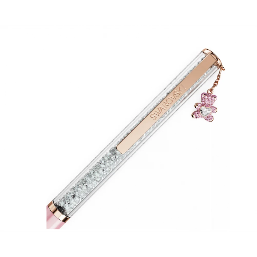 SWAROVSKI Crystalline Στυλό, Αρκουδάκι, Ροζ, Λακαρισμένο, Επιμετάλλωση σε Χρυσό Τόνο 5744955