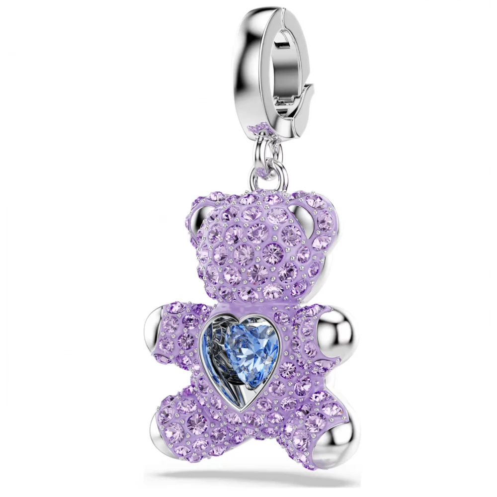 SWAROVSKI Γούρι Αρκουδάκι, Μωβ, Επιμετάλλωση Ροδίου 5745610