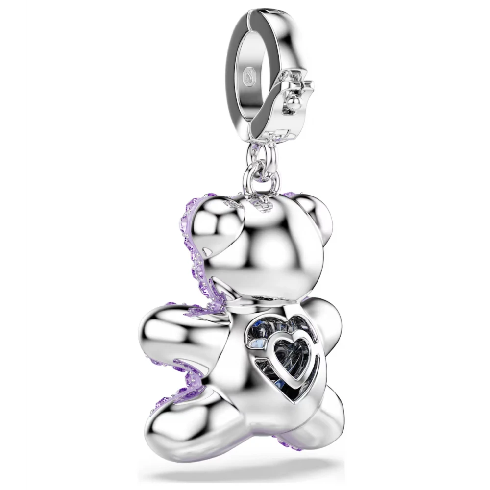 SWAROVSKI Γούρι Αρκουδάκι, Μωβ, Επιμετάλλωση Ροδίου 5745610