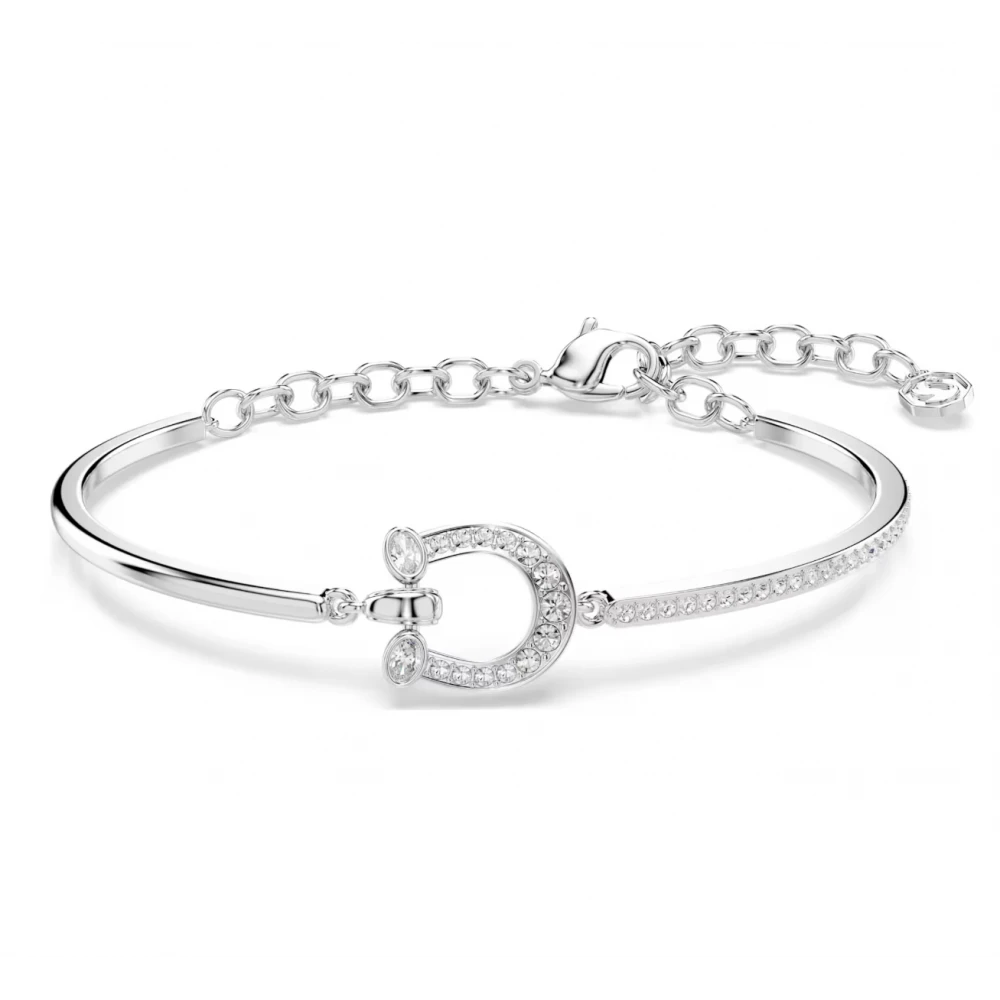 SWAROVSKI Βραχιόλι Symbolica, Pave, Πέταλο, Λευκό, Επιμετάλλωση ροδίου 5746220