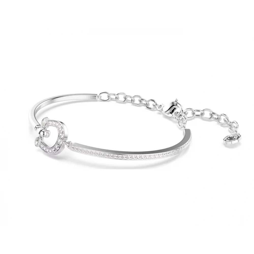 SWAROVSKI Βραχιόλι Symbolica, Pave, Πέταλο, Λευκό, Επιμετάλλωση ροδίου 5746220