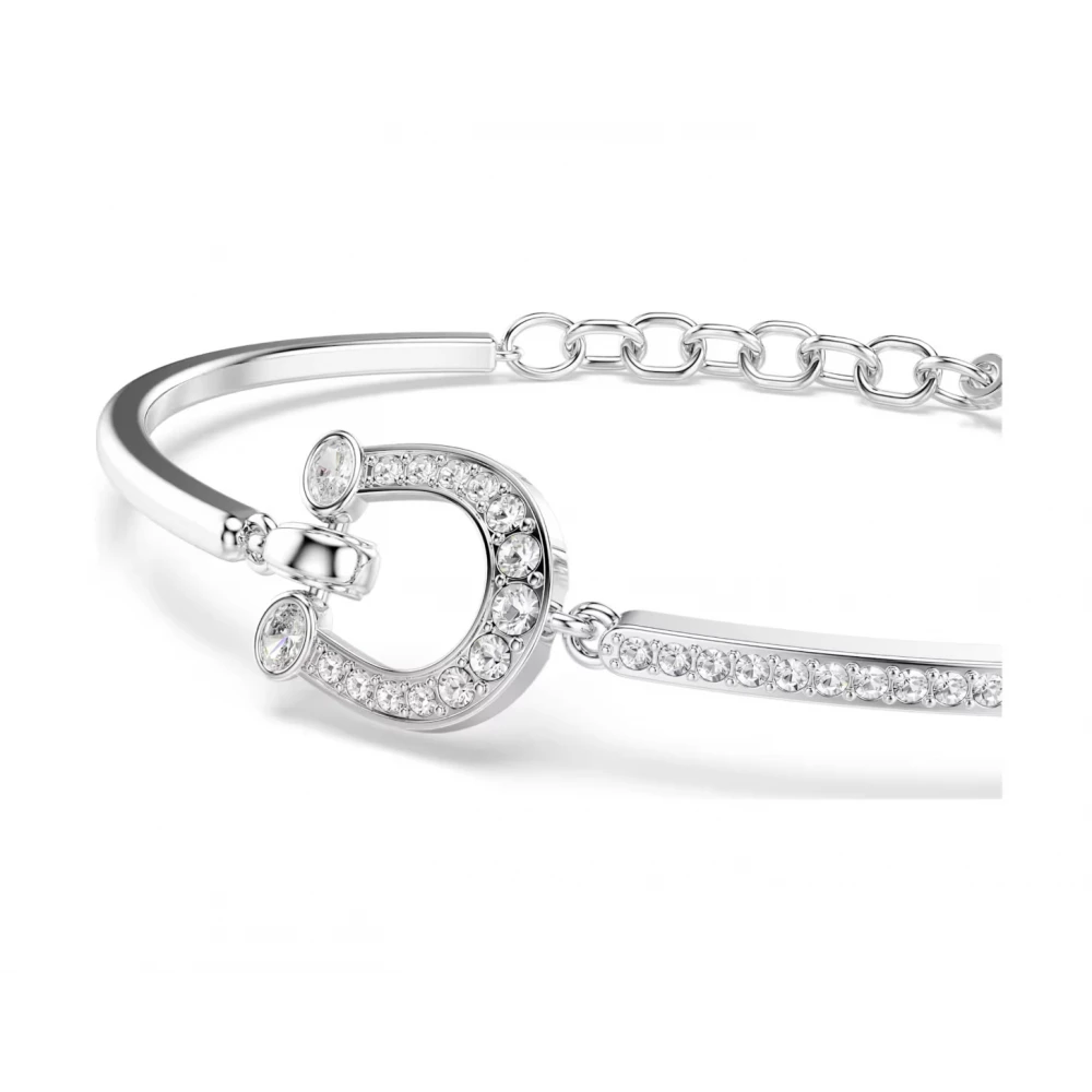 SWAROVSKI Βραχιόλι Symbolica, Pave, Πέταλο, Λευκό, Επιμετάλλωση ροδίου 5746220