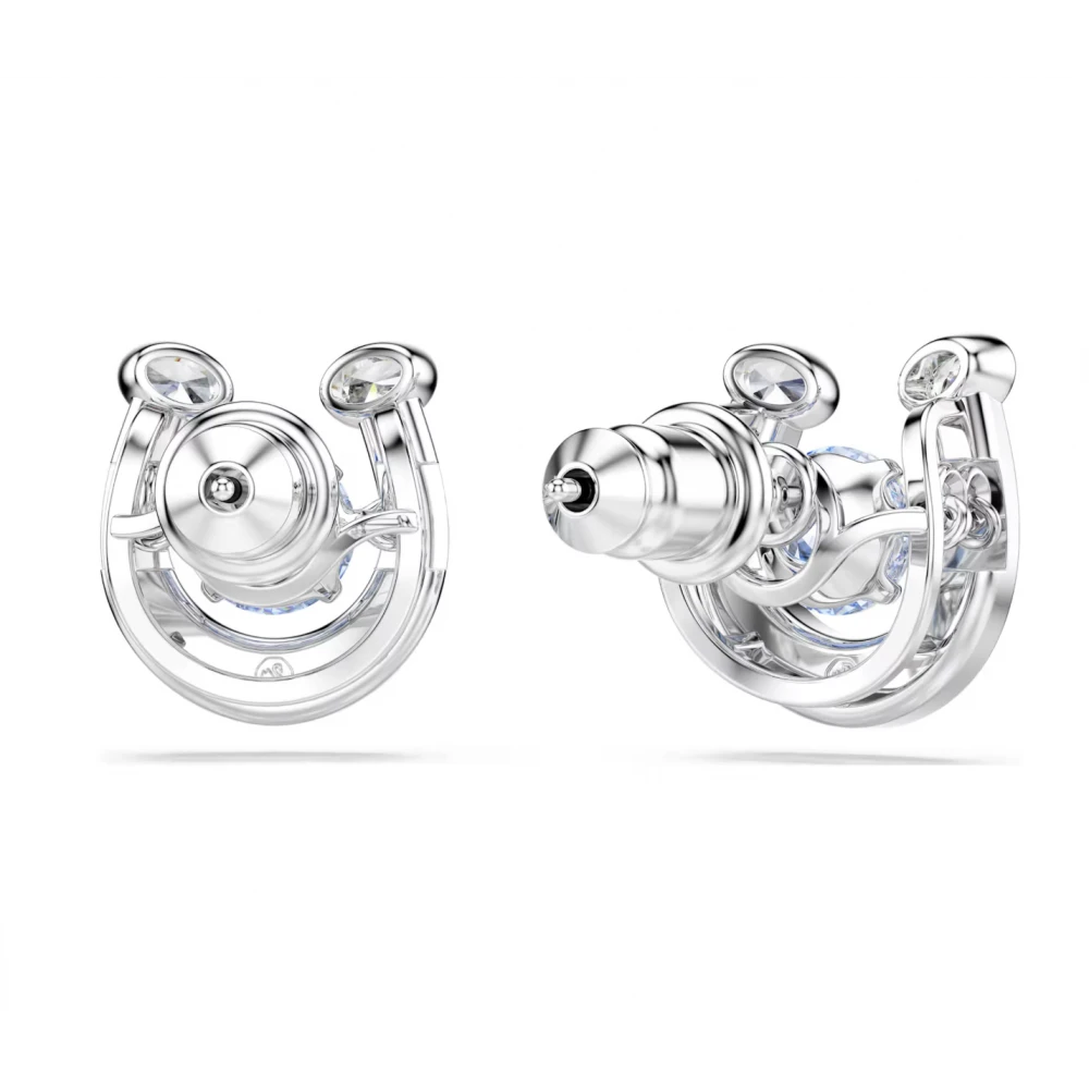 SWAROVSKI Symbolica Σκουλαρίκια, Στρογγυλή Κοπή, Μπλε, Pave, Πέταλο, Επιροδιωμένα 5746563