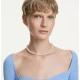 SWAROVSKI Κολιέ Matrix Crystal Pearl, Λευκό, Επιμετάλλωση ροδίου 5747746