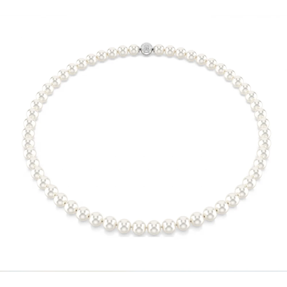SWAROVSKI Κολιέ Matrix Crystal Pearl, Λευκό, Επιμετάλλωση ροδίου 5747746
